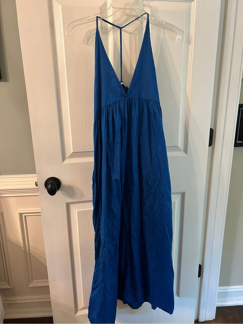 LACAUSA boutique Royal Blue Spaghetti Strap Maxi Dress size XS